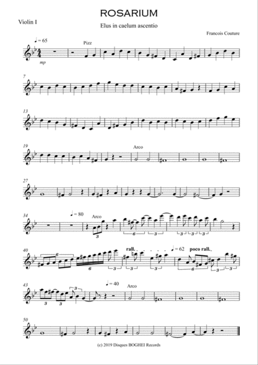 ROSARIUM_Elus in caelum ascentio String Quartet scores gallery preview page 3