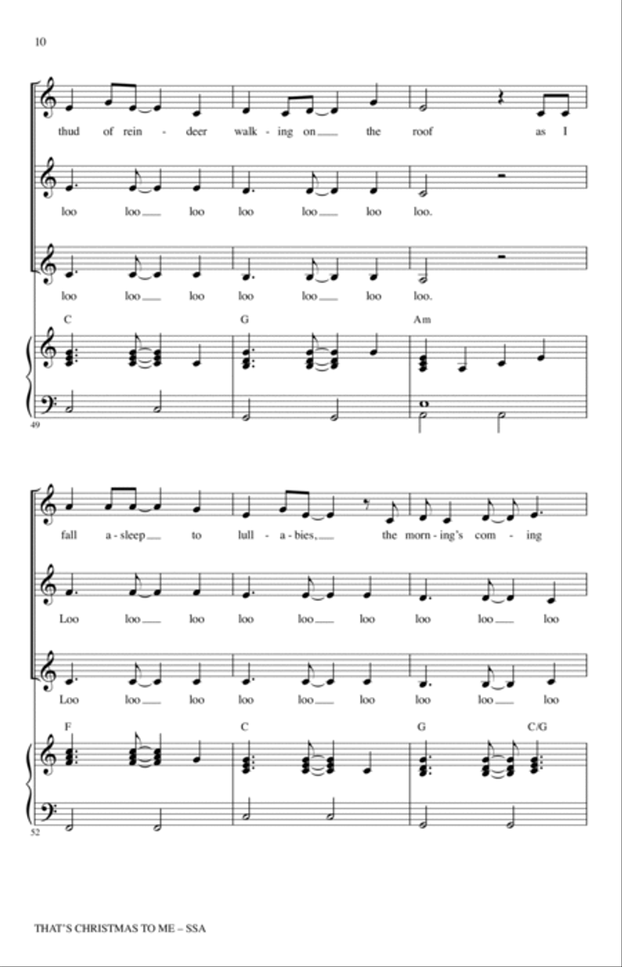 That's Christmas To Me (arr. Audrey Snyder) SSA scores gallery preview page 8