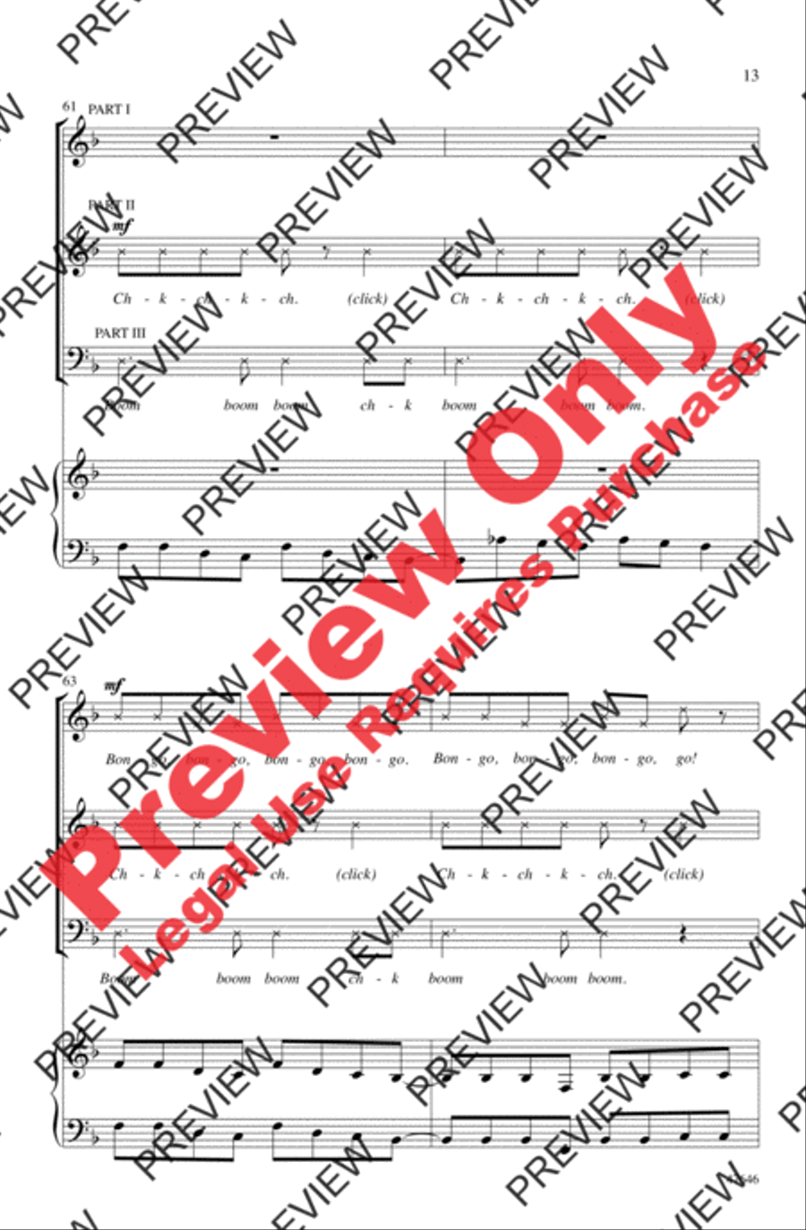 Bang the Drum All Day 3-Part scores gallery preview page 13