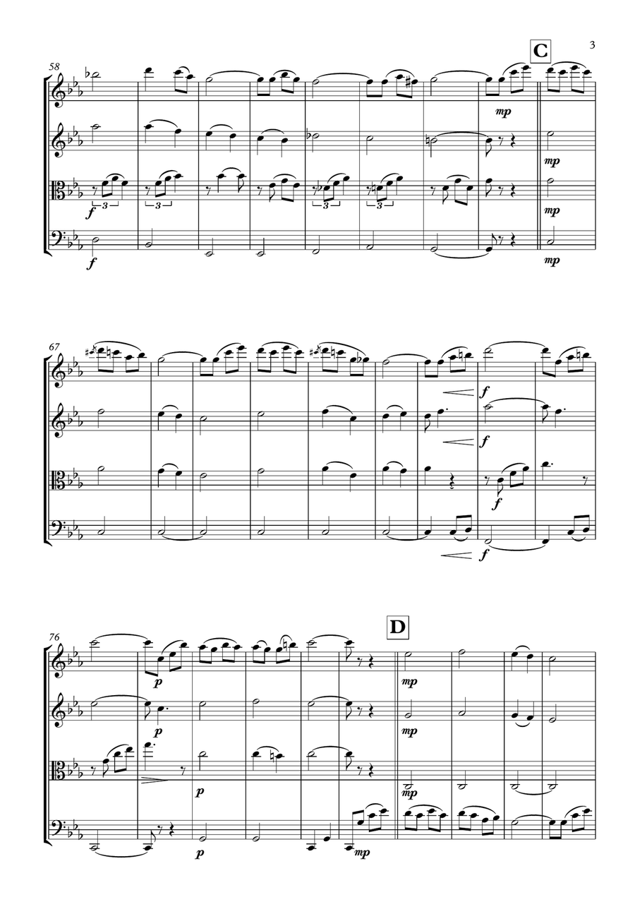 The Godfather (love Theme) String Quartet scores gallery preview page 3