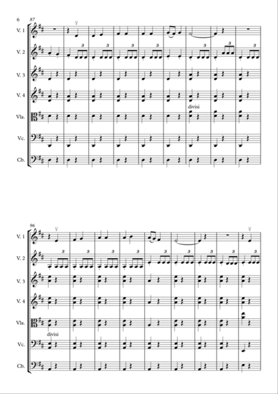 Christmas Medley for string emsemble String Orchestra scores gallery preview page 6