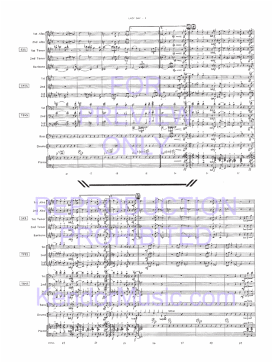 Lazy Day Jazz Ensemble scores gallery preview page 3