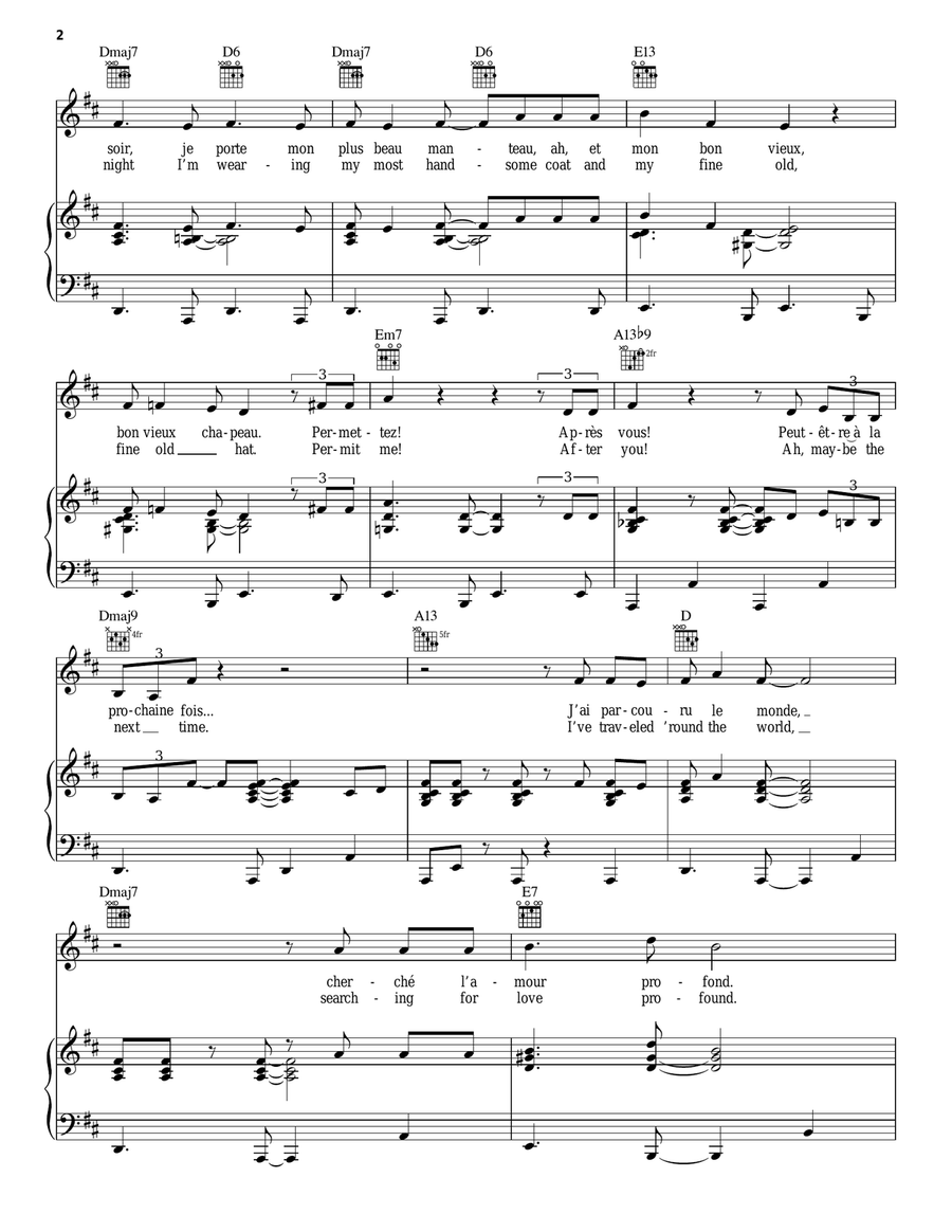 Mon Coeur Fait Vroum (My Heart Goes Vroom) (from Cars 2) Acoustic Guitar scores gallery preview page 2