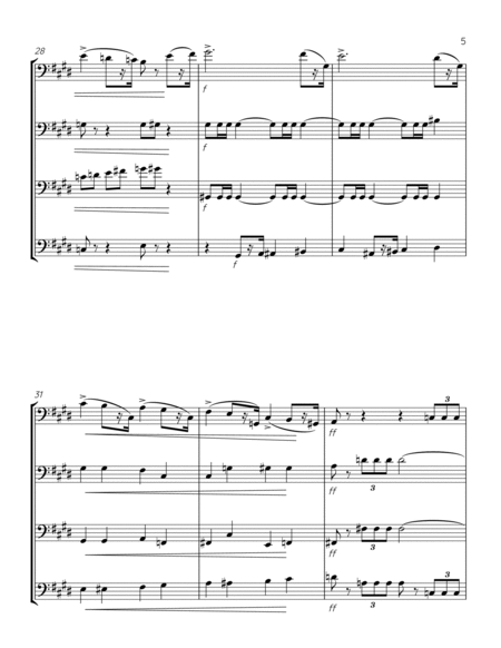 March from Symphony No. 6 for Trombone Quartet
