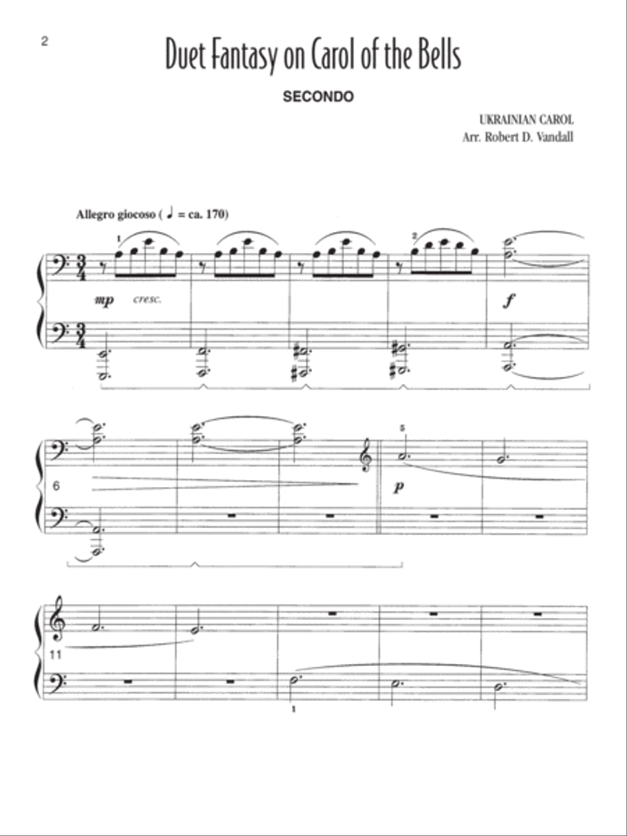 Carol of the Bells Fantasy Small Ensemble scores gallery preview page 2
