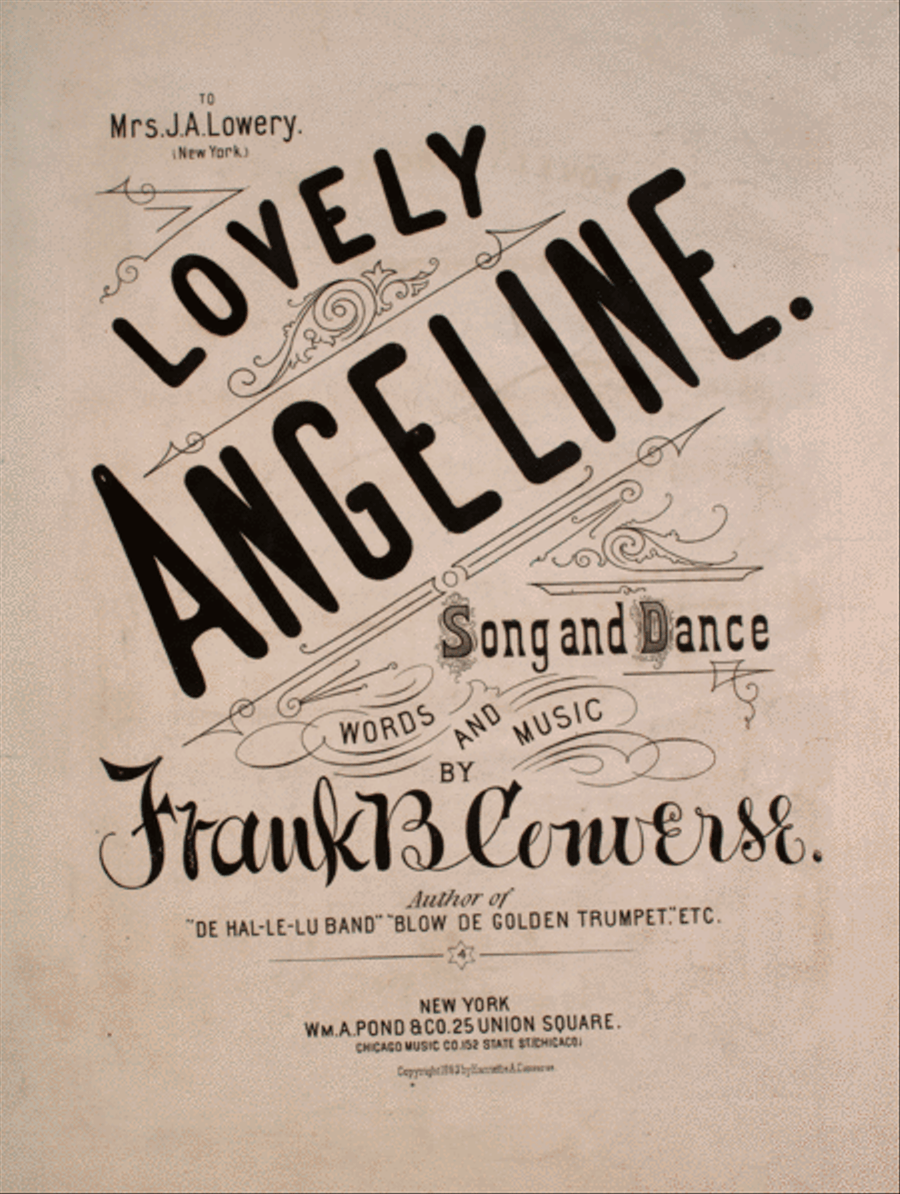 Lovely Angelene. Song & Dance Voice scores gallery preview page 1