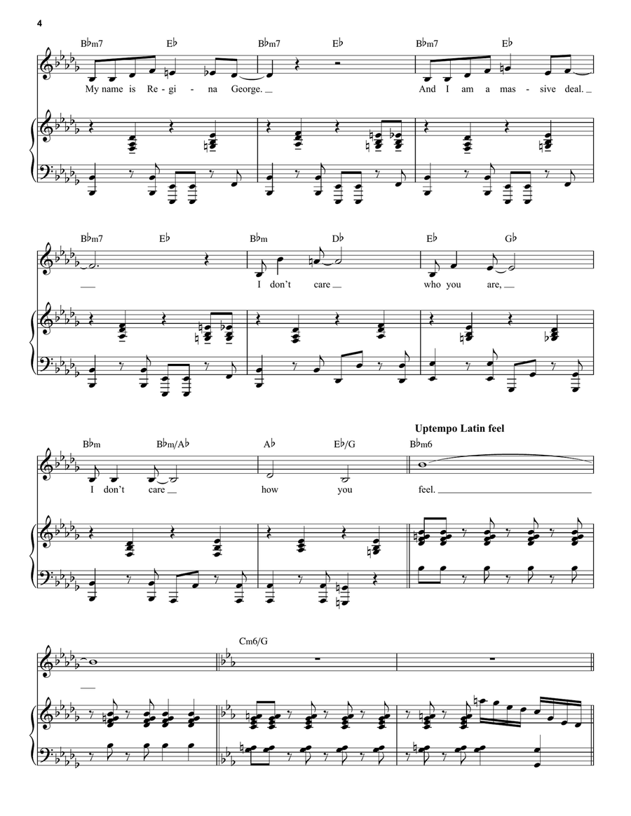 Meet The Plastics (from Mean Girls: The Broadway Musical) Voice scores gallery preview page 4
