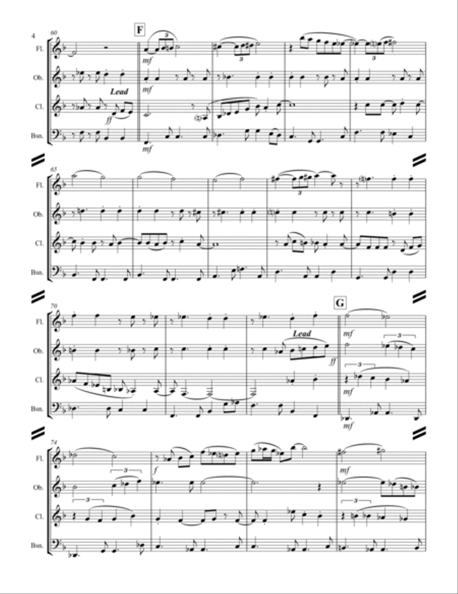 Wave Wave Woodwind Quartet scores gallery preview page 5