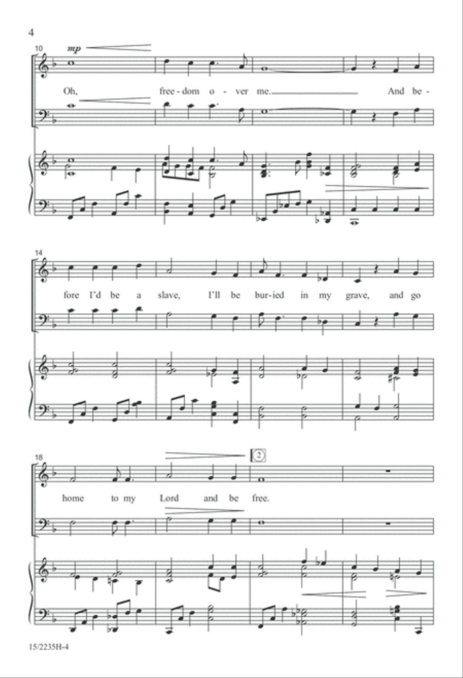 Song of Freedom 4-Part scores gallery preview page 5
