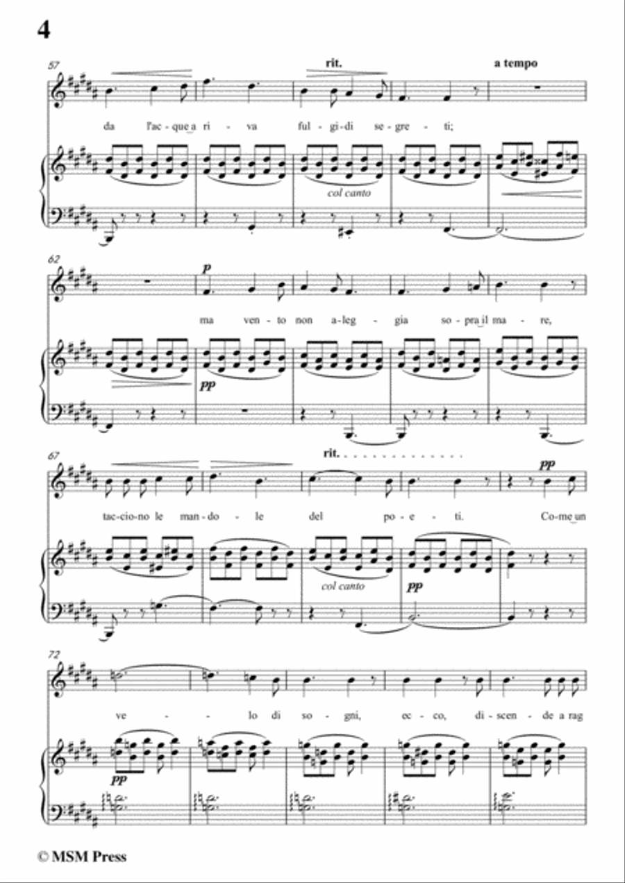 Tosti-Arcano! In B Major,for voice and piano Voice Solo scores gallery preview page 6