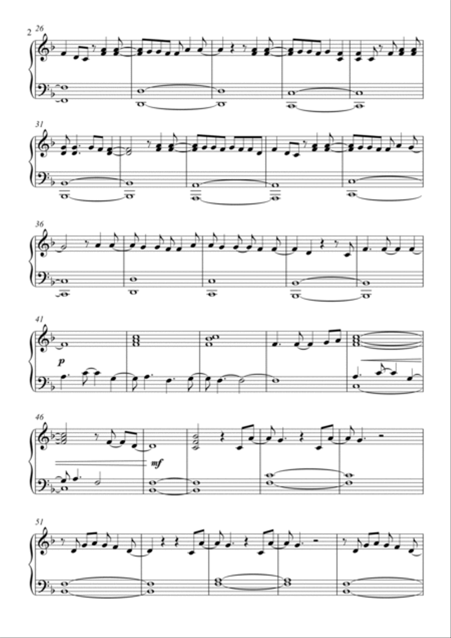 Hold On Piano Solo scores gallery preview page 2