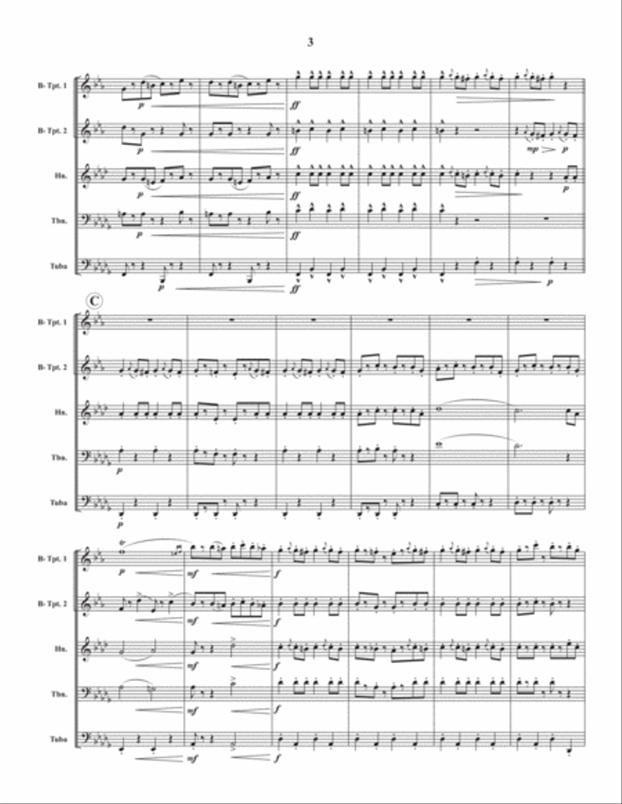 Radetsky March Brass Quintet scores gallery preview page 4