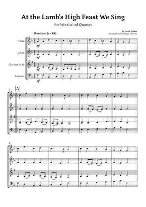 At the Lamb's High Feast We Sing (Woodwind Quartet) - Easter Hymn