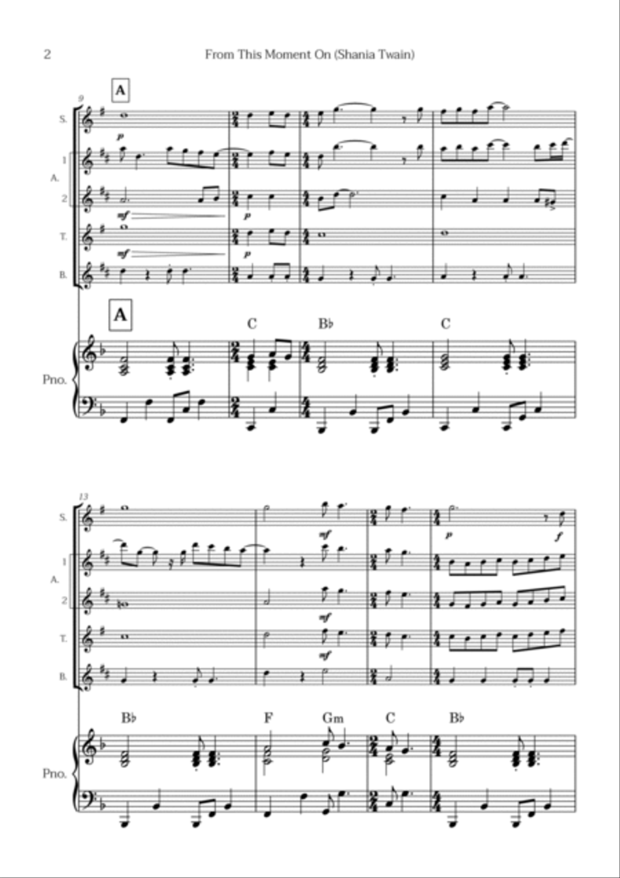 From This Moment On Tenor Saxophone scores gallery preview page 2