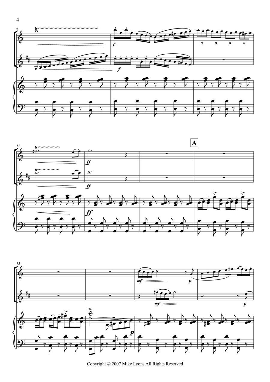 Duo Concertante (Fl. Cl.and Piano) Woodwind Duet scores gallery preview page 4