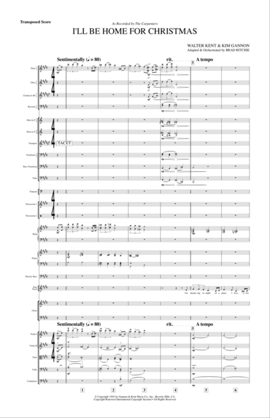 I'll Be Home For Christmas Full Orchestra scores gallery preview page 5