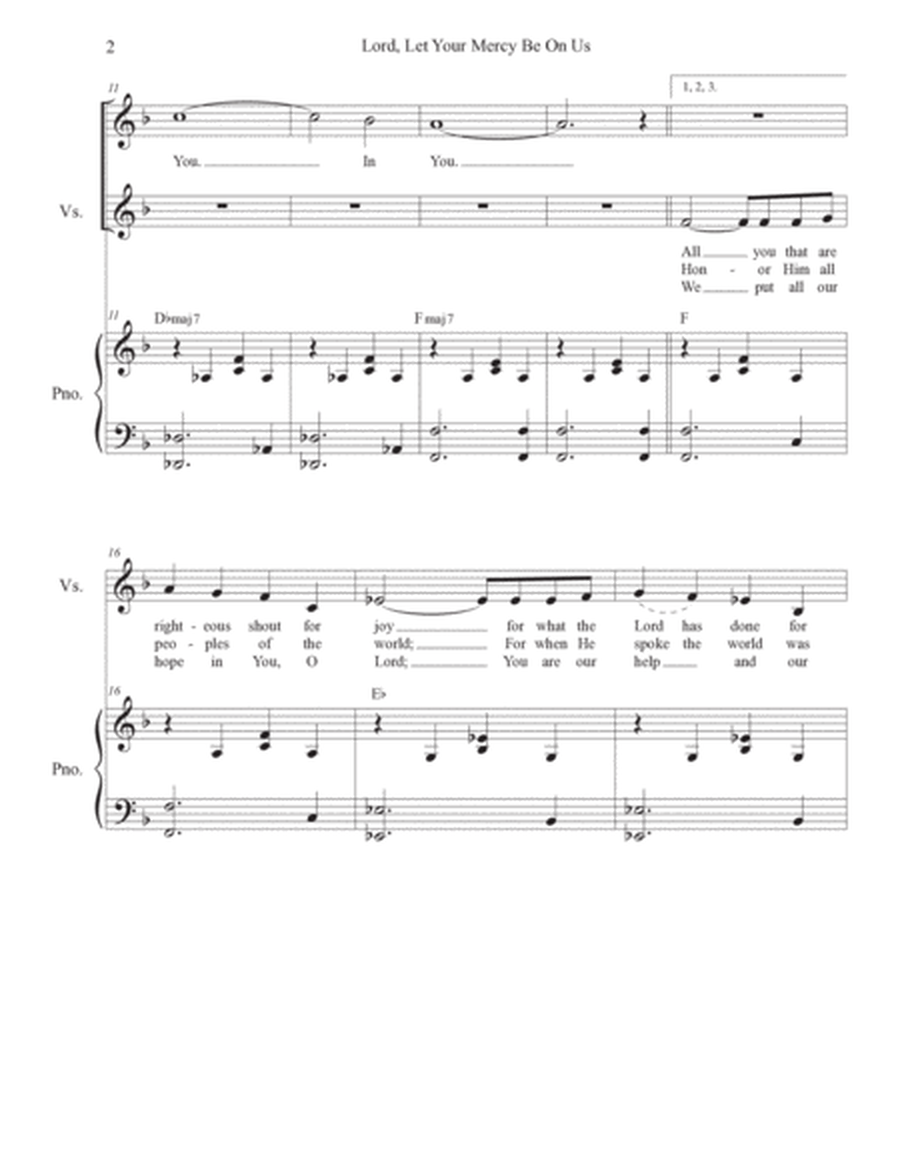 Lord, Let Your Mercy Be On Us (Unison choir) image number null