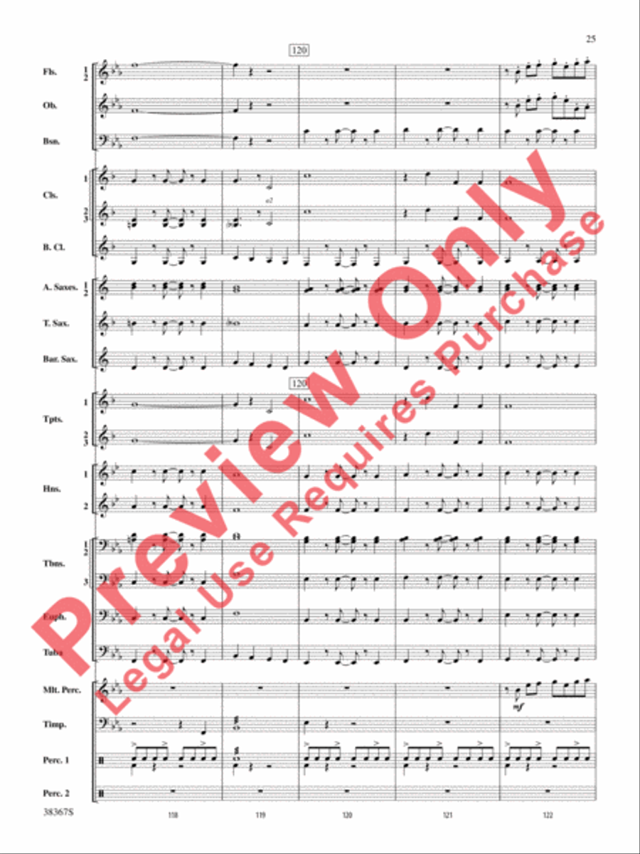 Highlights from Porgy and Bess Concert Band scores gallery preview page 26