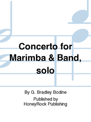 Book cover for Concerto for Marimba & Band, solo