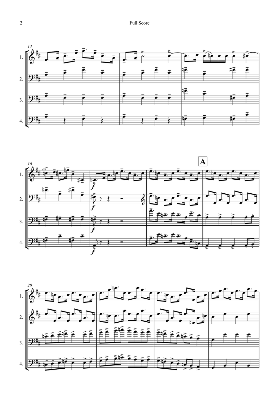 Dance Of The Knights Double Bass scores gallery preview page 4