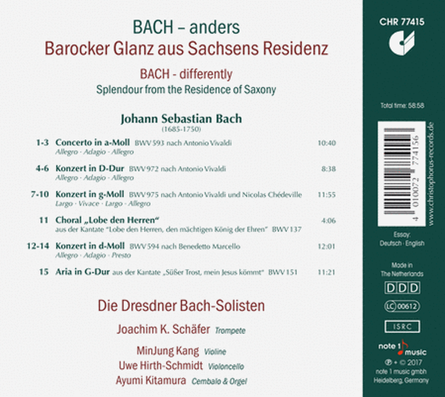 Bach anders - Barocker Glanz aus Sachsens Residenz