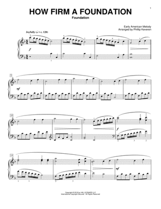 Book cover for How Firm a Foundation [Classical version] (arr. Phillip Keveren)