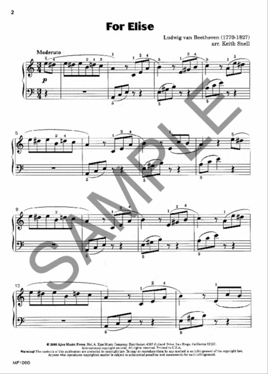 For Elise (Fur Elise) For Elise (Fur Elise) Piano Method scores gallery preview page 2