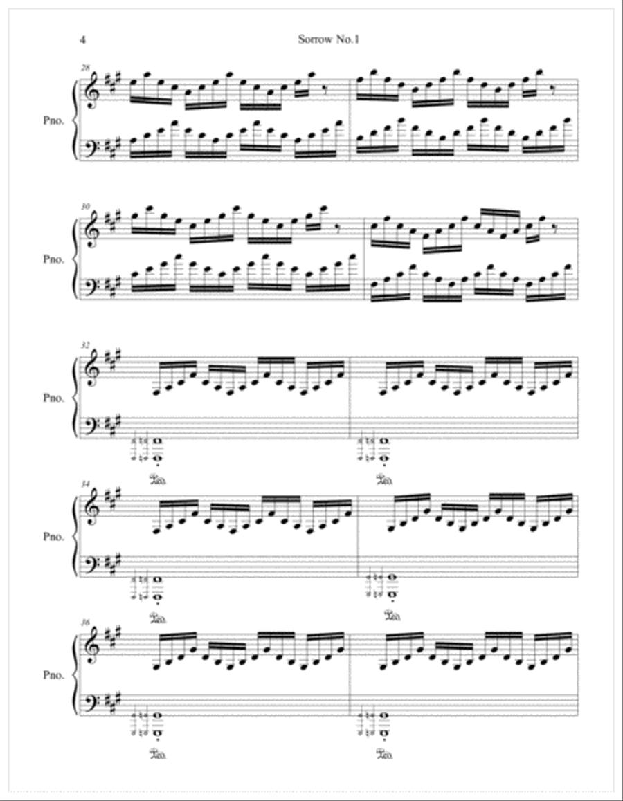 Sorrows Op.122 1-5 Piano Solo scores gallery preview page 5