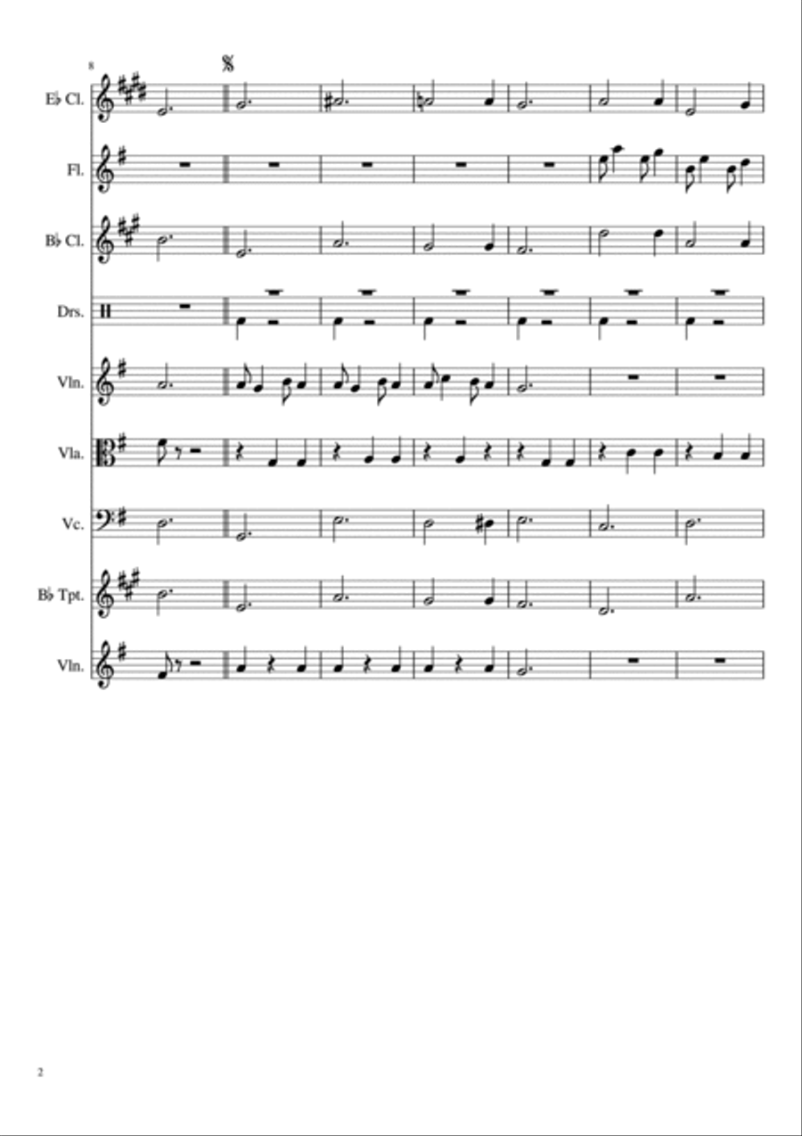 Bethena Waltz Small Ensemble scores gallery preview page 2