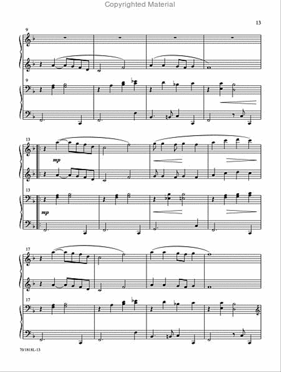 Christmas Light and Bright Piano Duet scores gallery preview page 5