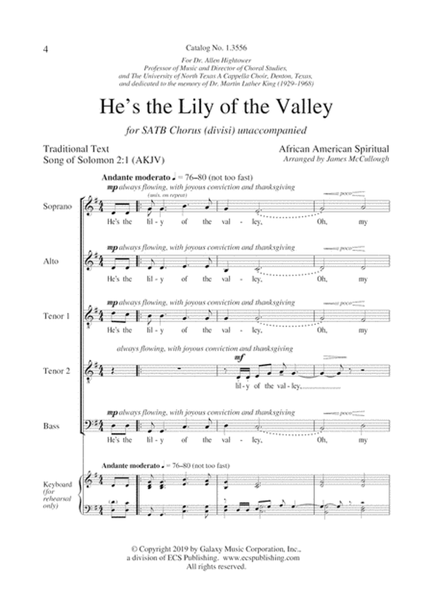 He's the Lily of the Valley (Downloadable)