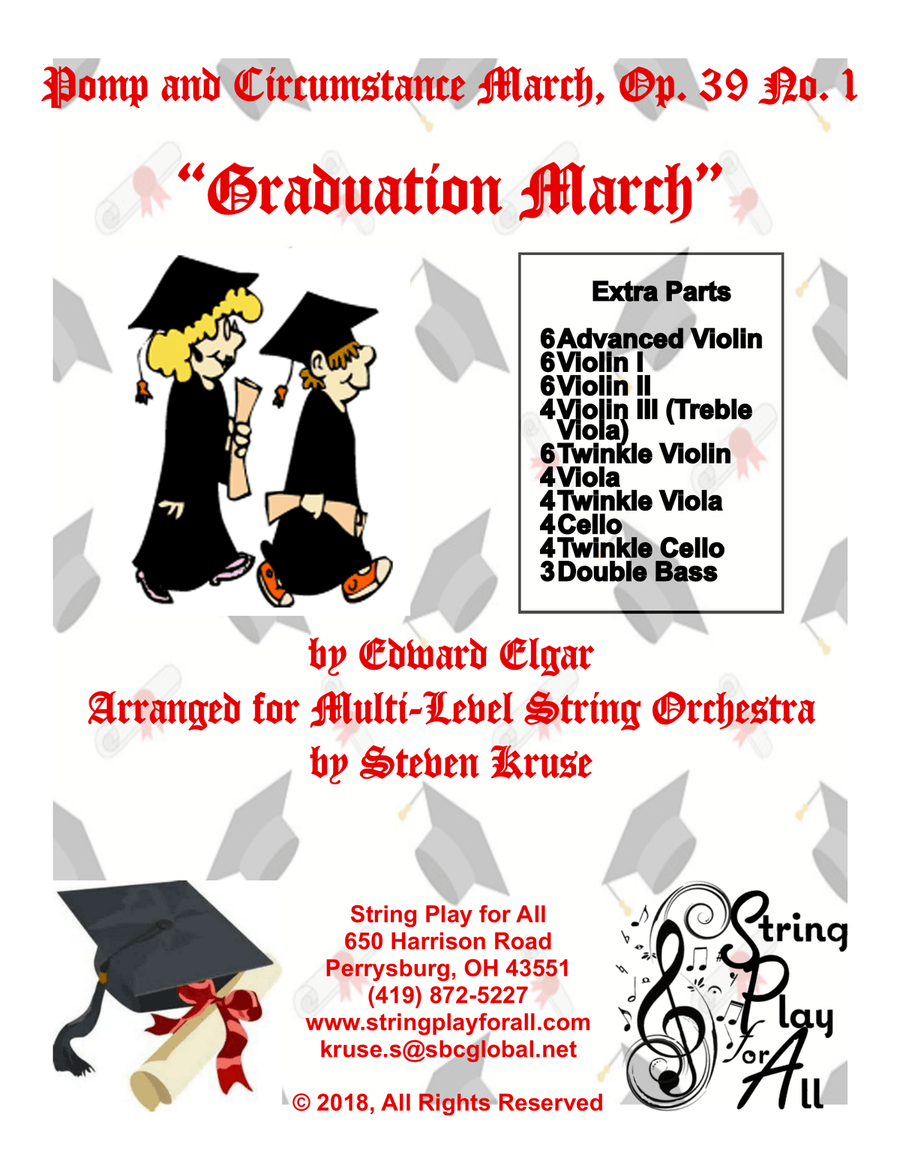 Extra Parts for Pomp and Circumstance for Multi-Level String Orchestra
