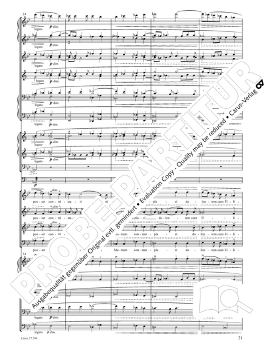 Stabat mater 4-Part scores gallery preview page 22