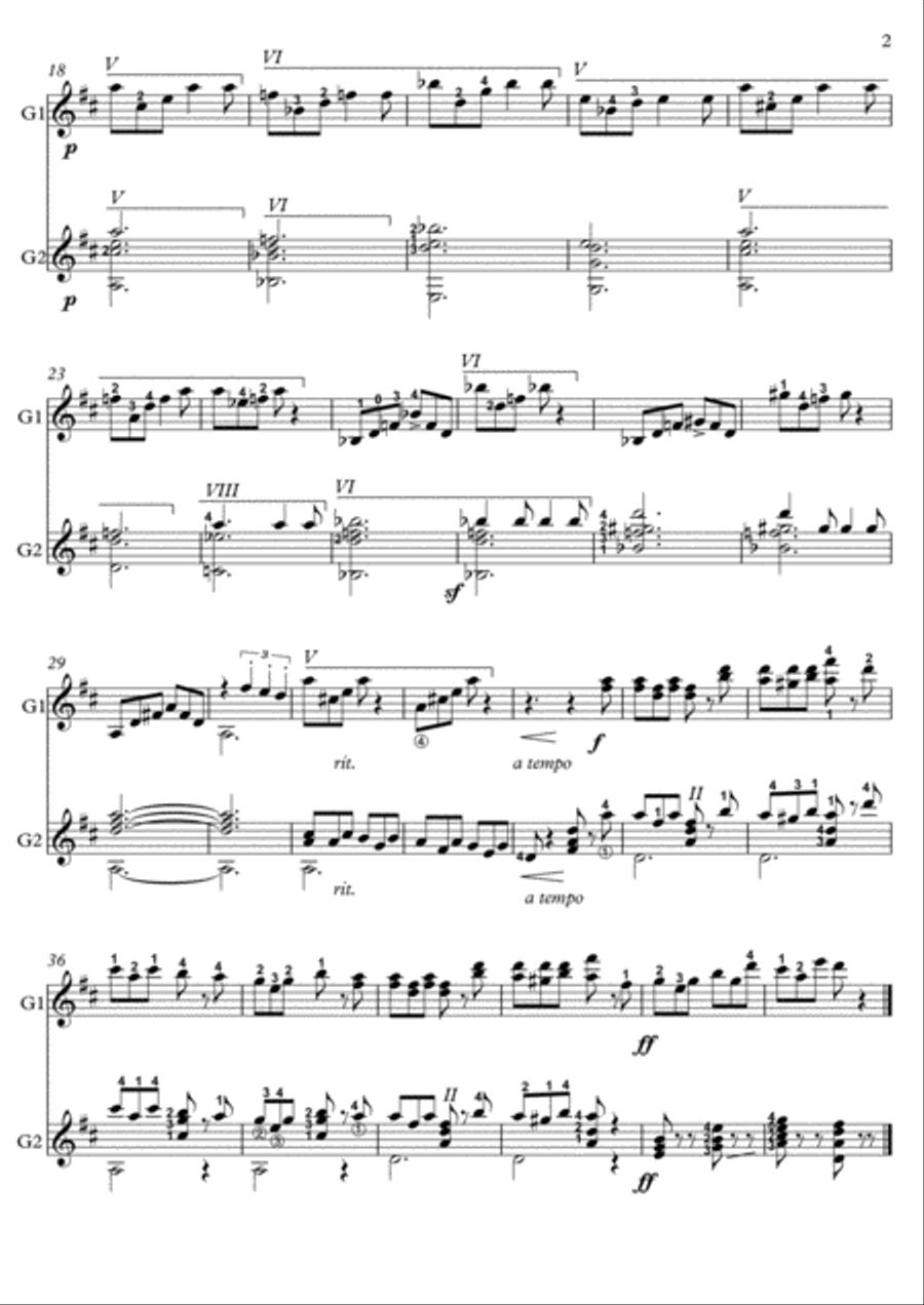 Guitar duet Ariette by Halevy
