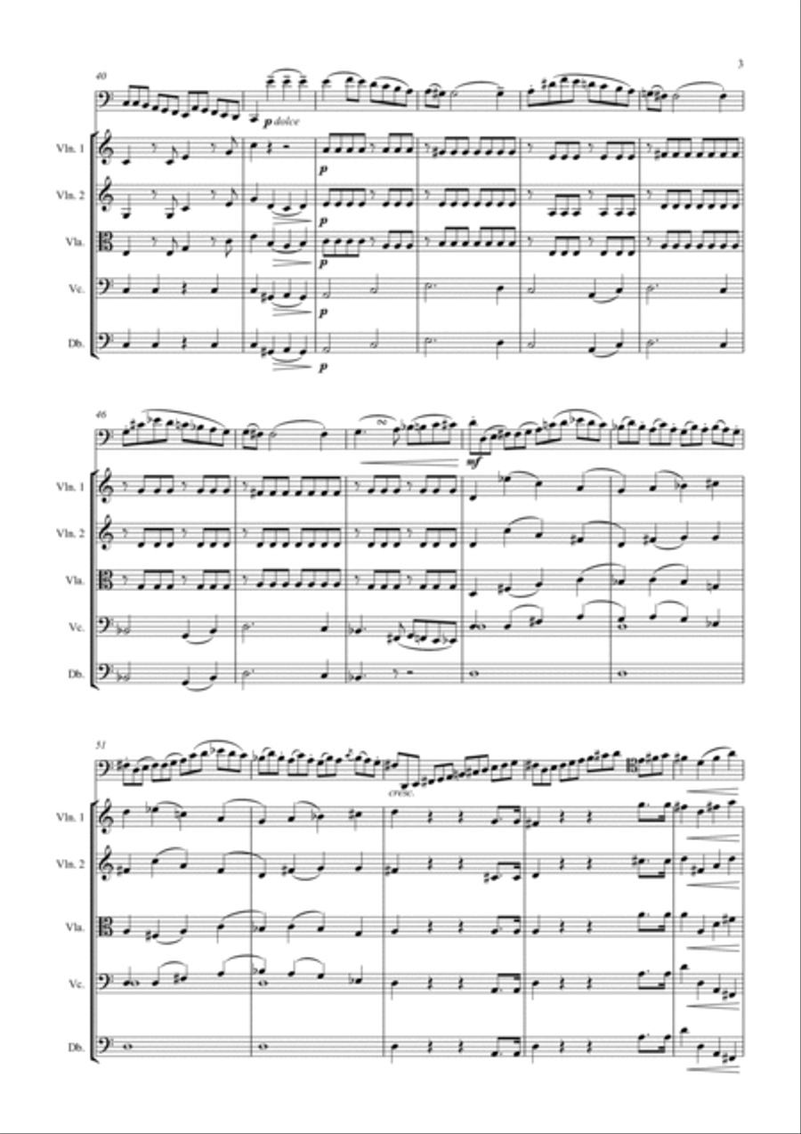 Klengel Cello Concertino No. 1 in C Major, Op. 7 for Cello and String Orchestra String Orchestra scores gallery preview page 4
