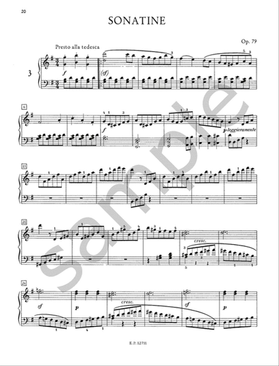 Sonatinas and Easy Sonatas for Piano Piano scores gallery preview page 5