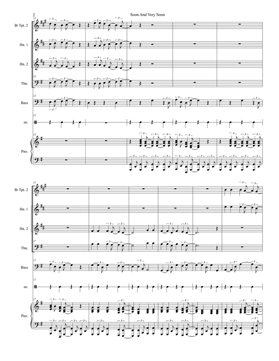 Soon And Very Soon Soon And Very Soon Brass Quintet scores gallery preview page 2