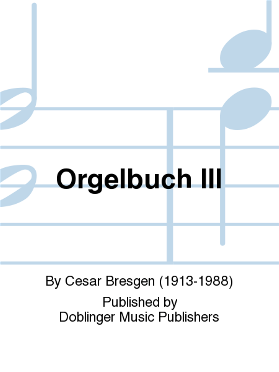 Orgelbuch III Organ scores gallery preview page 1