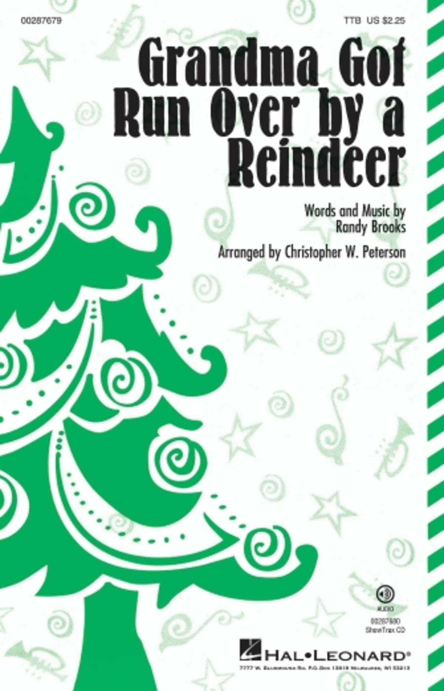 Grandma Got Run Over by a Reindeer Choir scores gallery preview page 1