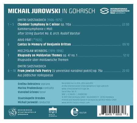 Shostakovich Festival: Michael Jurowski in Gohrisch  Sheet Music