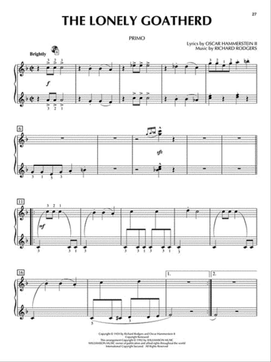 The Sound of Music 1 Piano, 4-Hands scores gallery preview page 8