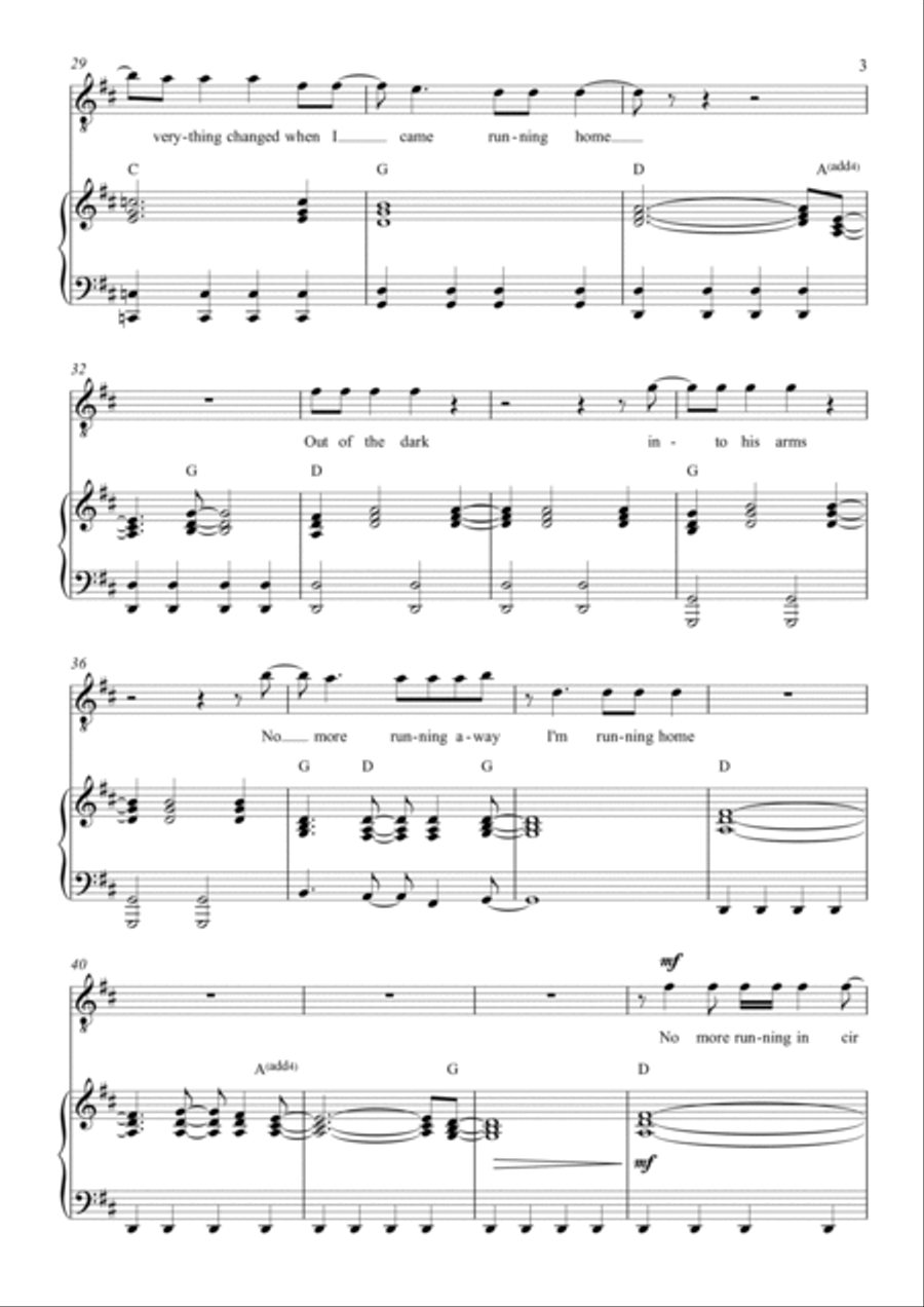 Running Home Running Home Piano, Vocal, Guitar scores gallery preview page 3
