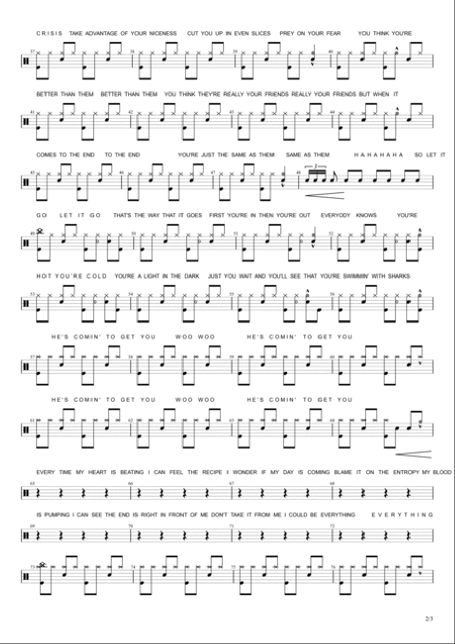Sharks Sharks Drum Set scores gallery preview page 2