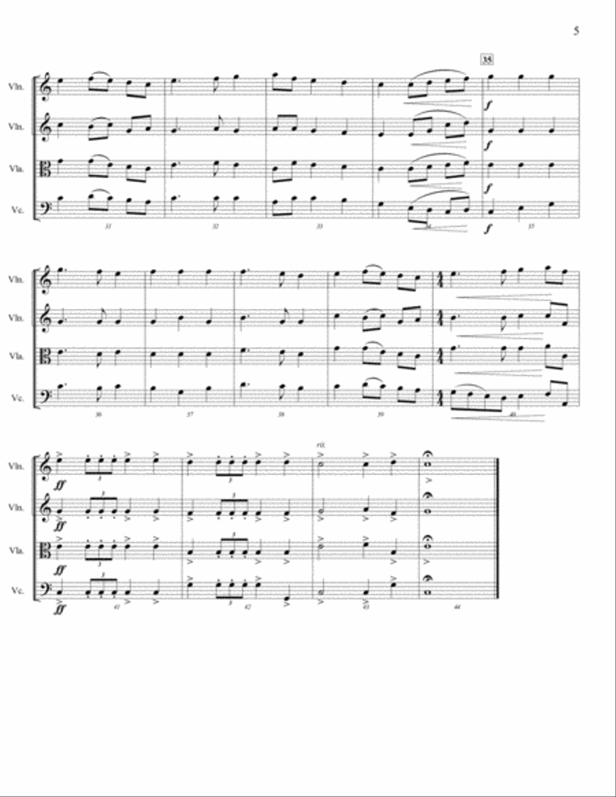 God Save the Queen (My Country Tis of Thee) String Trio scores gallery preview page 5