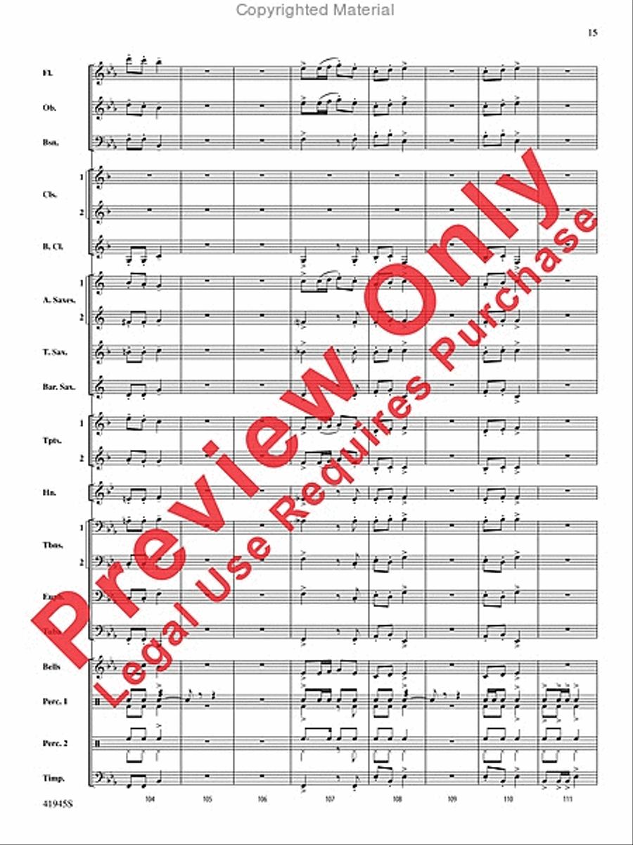 Clarinets Packing Up Early Concert Band scores gallery preview page 16