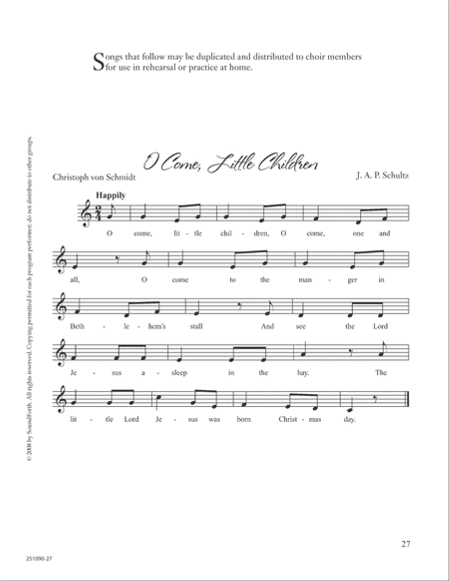 The Gift of Christmas Unison Choir scores gallery preview page 27