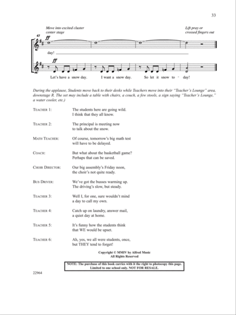 The Big Chill - Teacher's Handbook Unison Choir scores gallery preview page 37