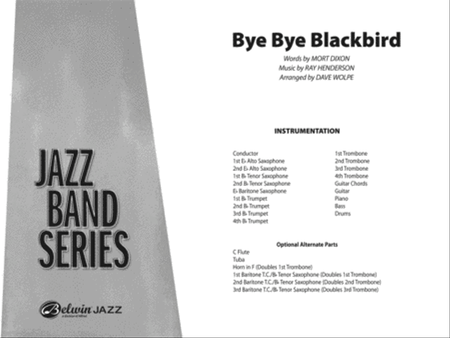 Bye Bye Blackbird Bye Bye Blackbird Jazz Ensemble scores gallery preview page 2