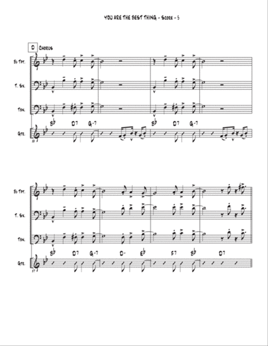 You Are The Best Thing You Are The Best Thing Tenor Saxophone scores gallery preview page 5