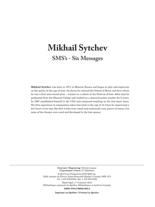 Book cover for SMS’s - Six Messages